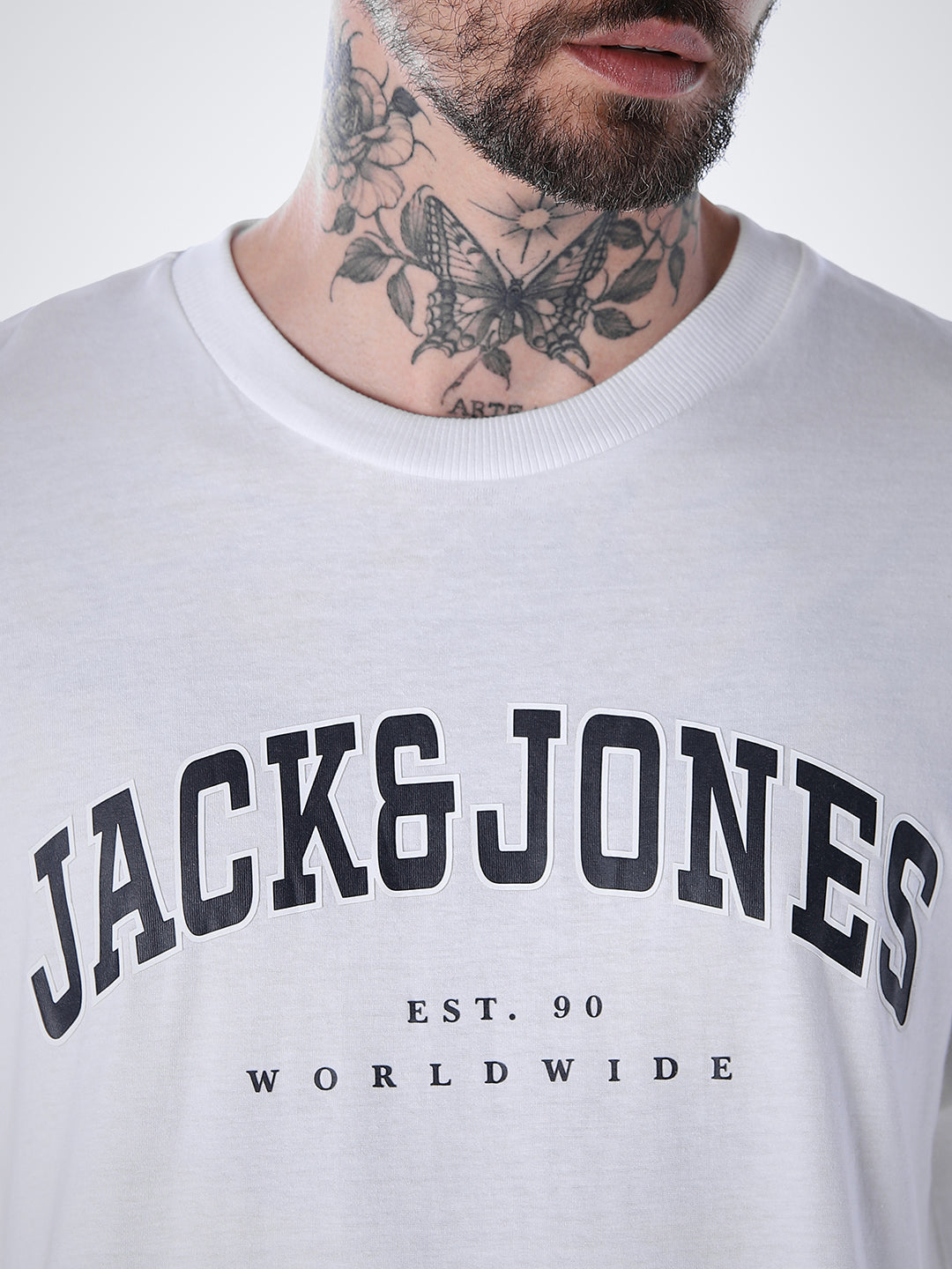 Varsity O-Neck T-shirt - White