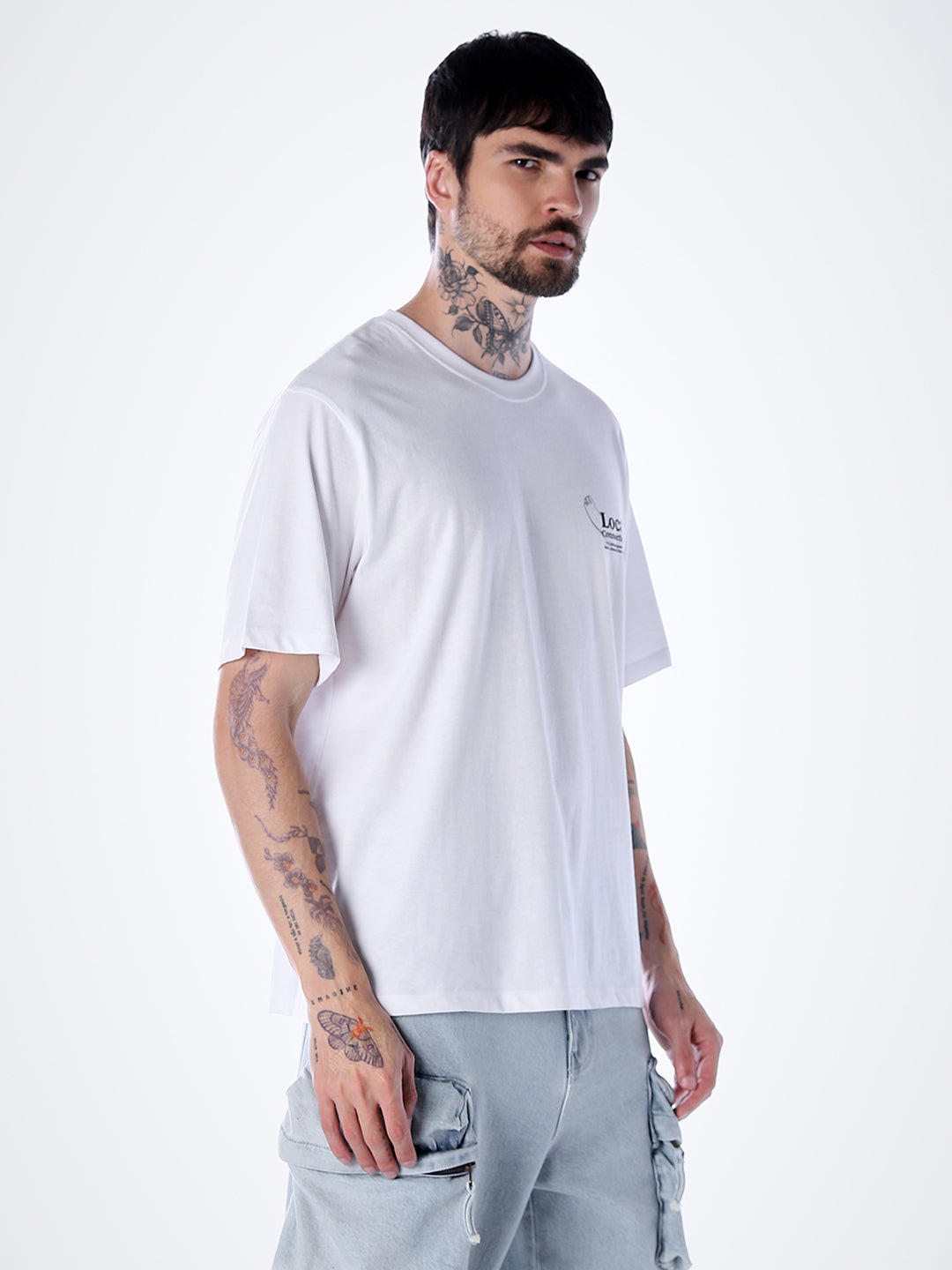 Printed Cotton T-shirt - White