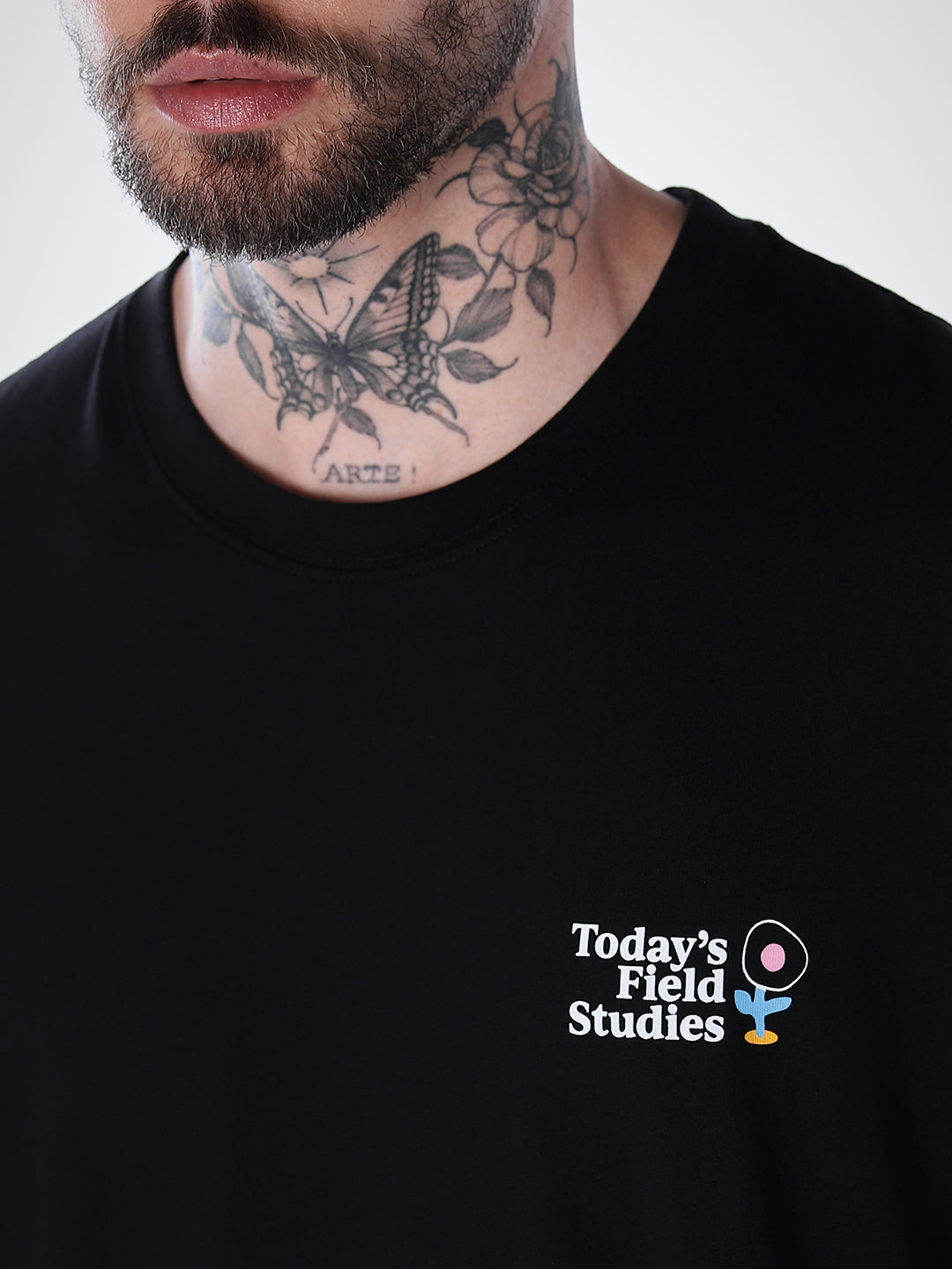 Printed Cotton T-shirt - Black