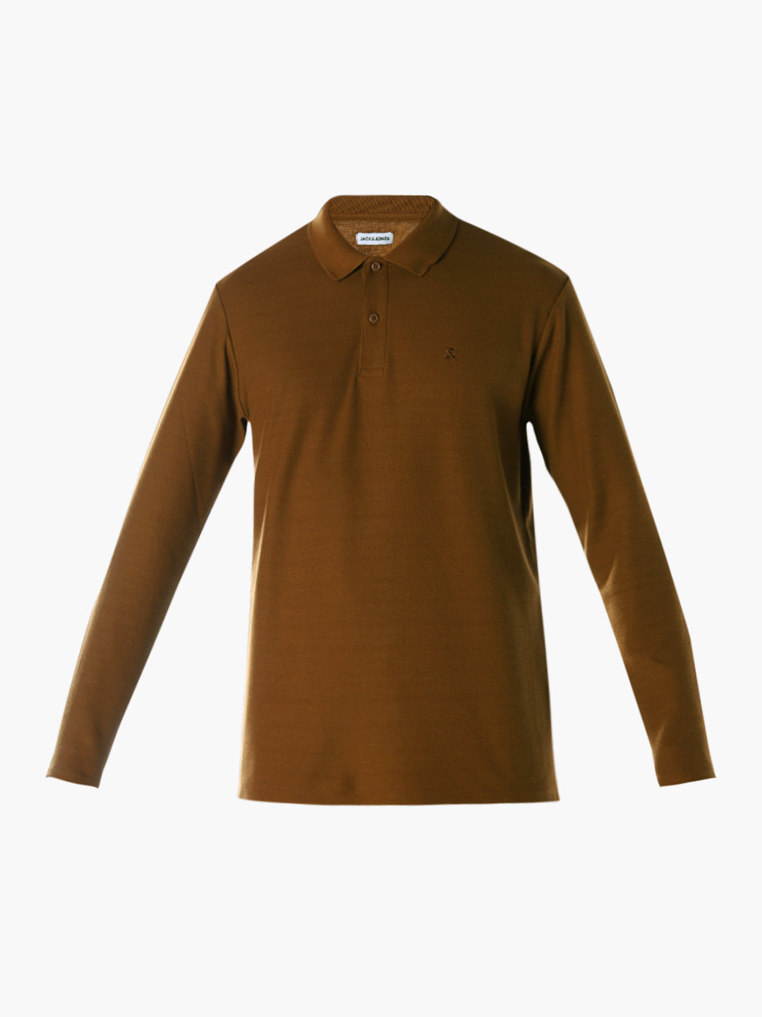 Regular Fit Full Sleeves Polo - Brown