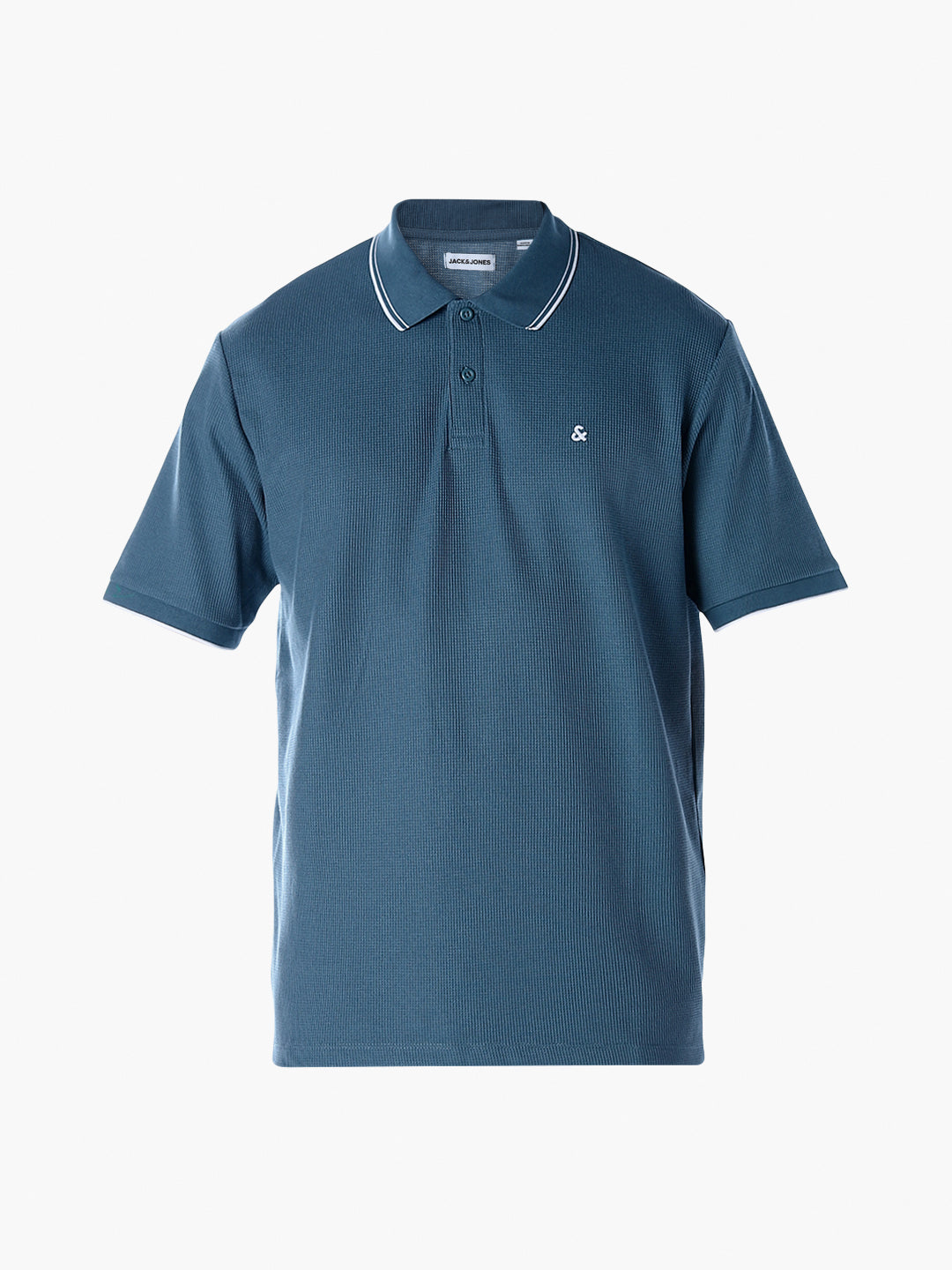 Contrast Tipping Polo - Blue