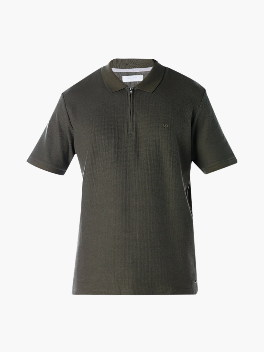 Half Zip Regular Fit Polo - Olive