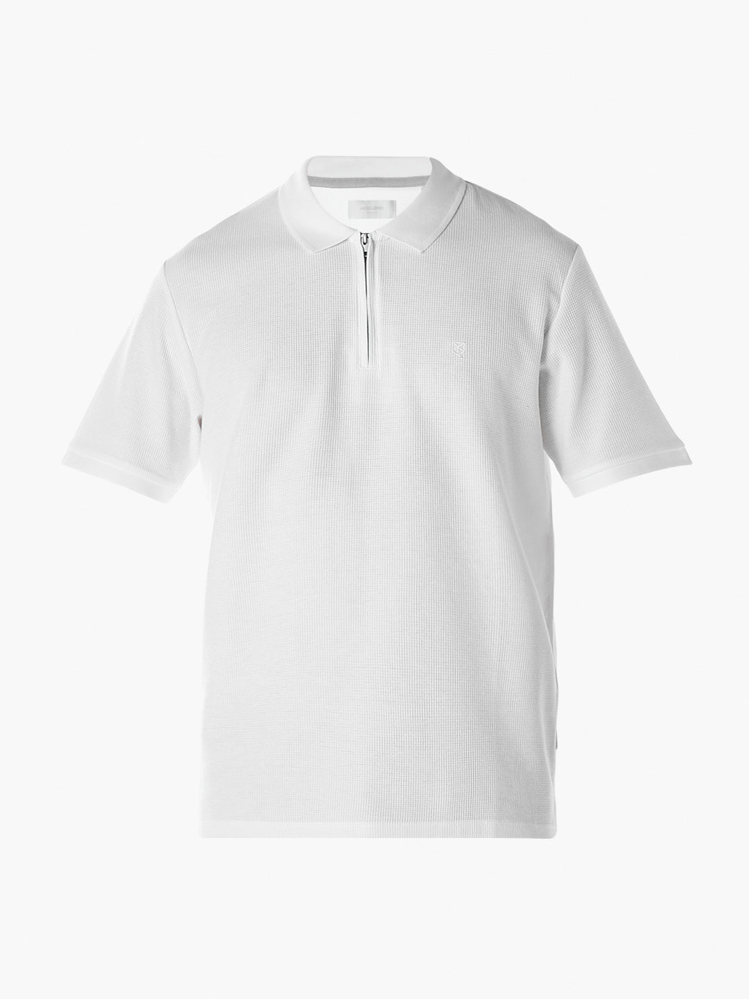 Half Zip Regular Fit Polo - White