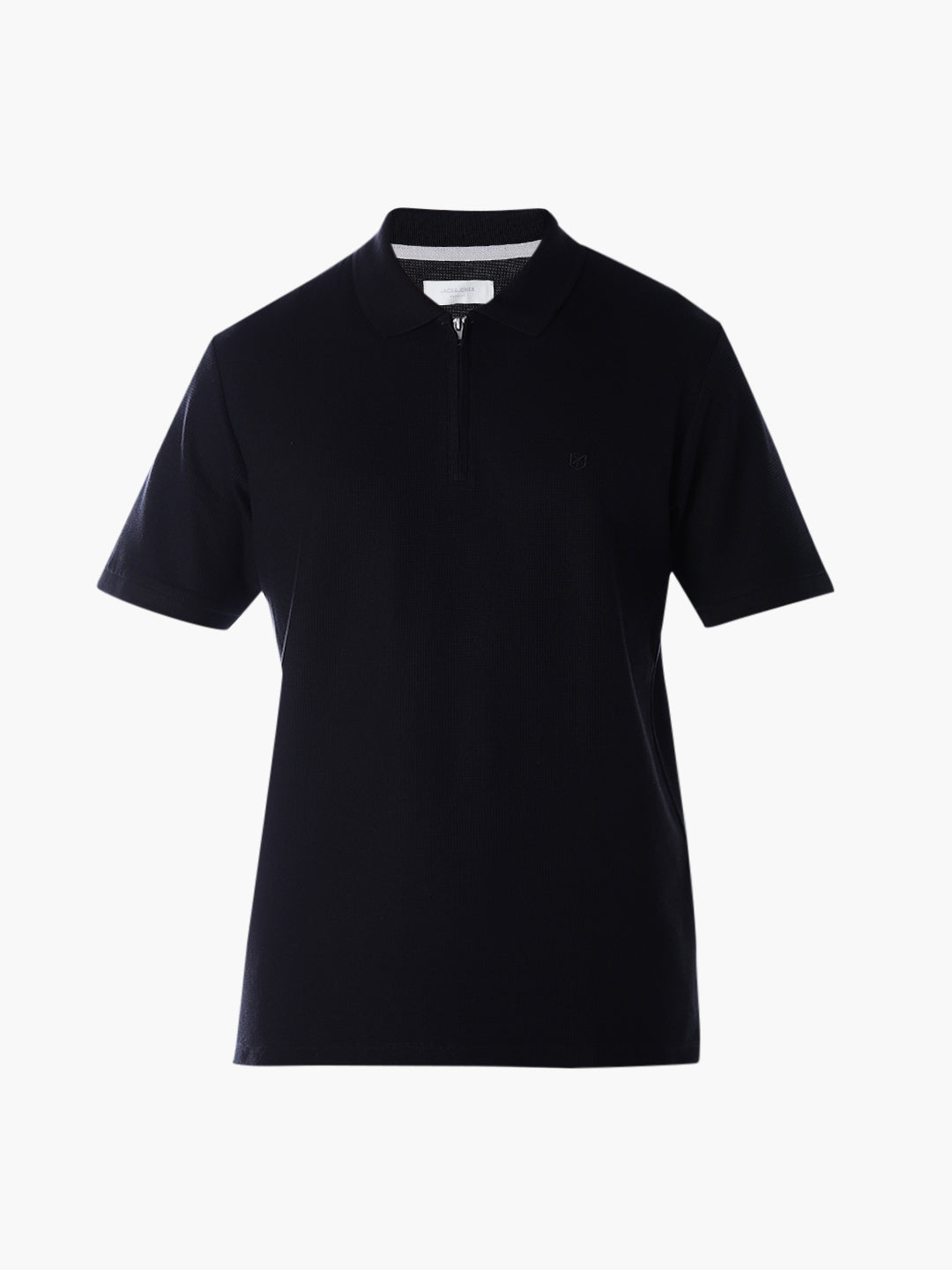 Half Zip Regular Fit Polo - Black