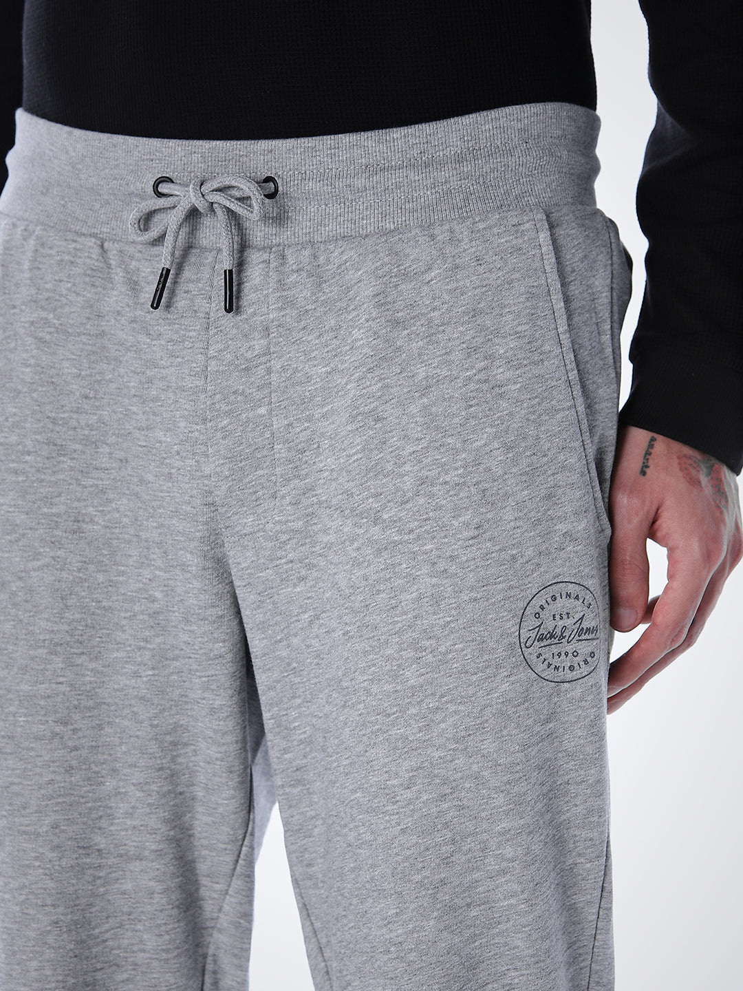 Regular Fit Cotton Sweatpants - Light Grey