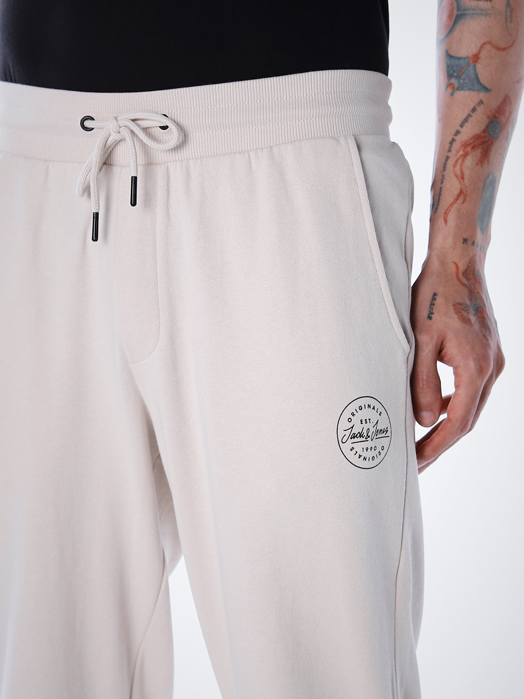 Regular Fit Cotton Sweatpants - Beige