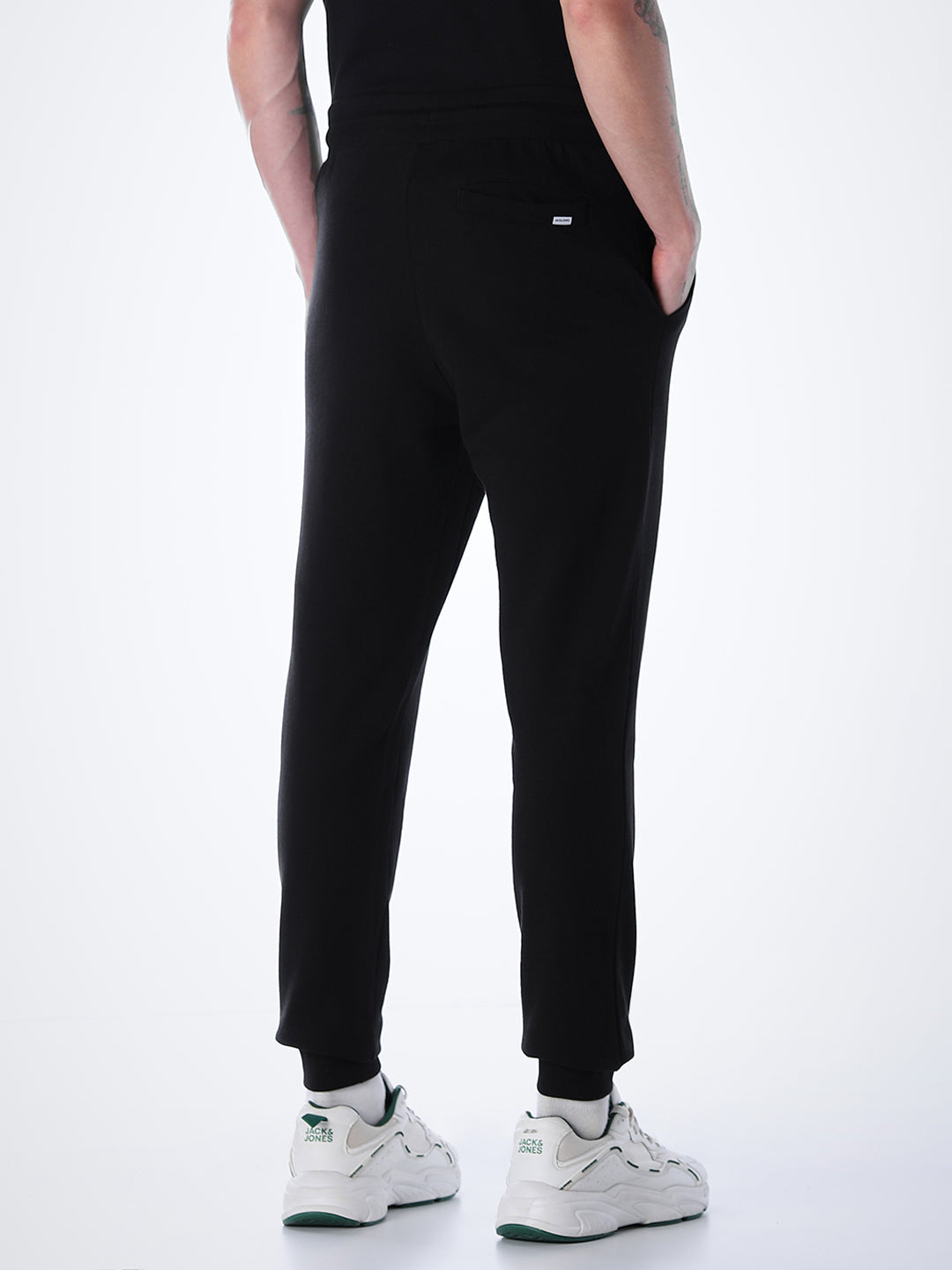 Regular Fit Cotton Sweatpants - Black