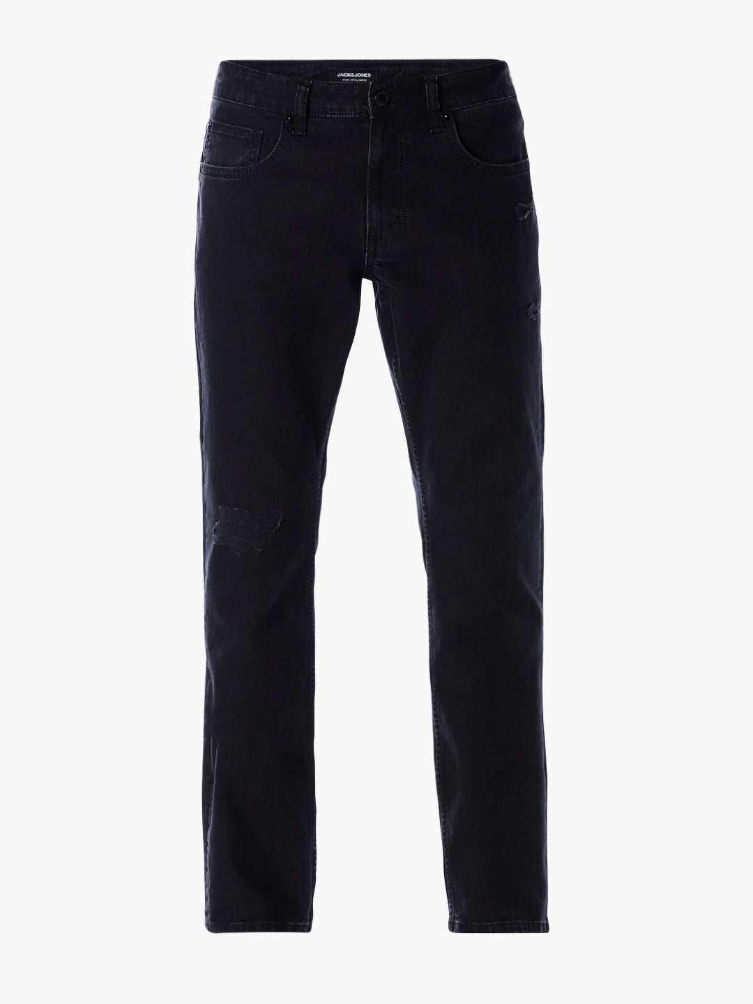 5 Pocket Distressed Clark Regular Fit Jeans - Black