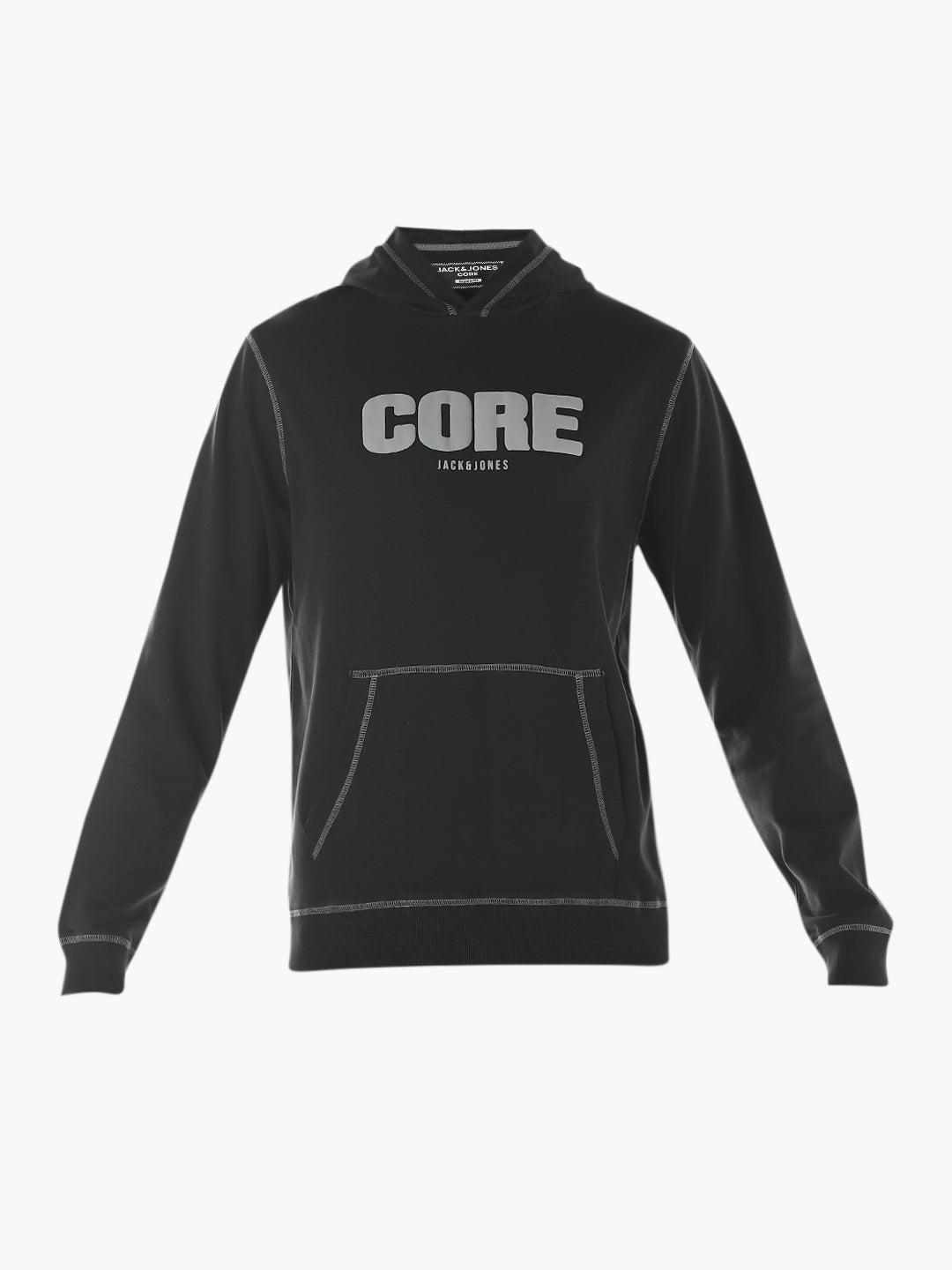 Contrast Stitch Hooded Sweatshirt