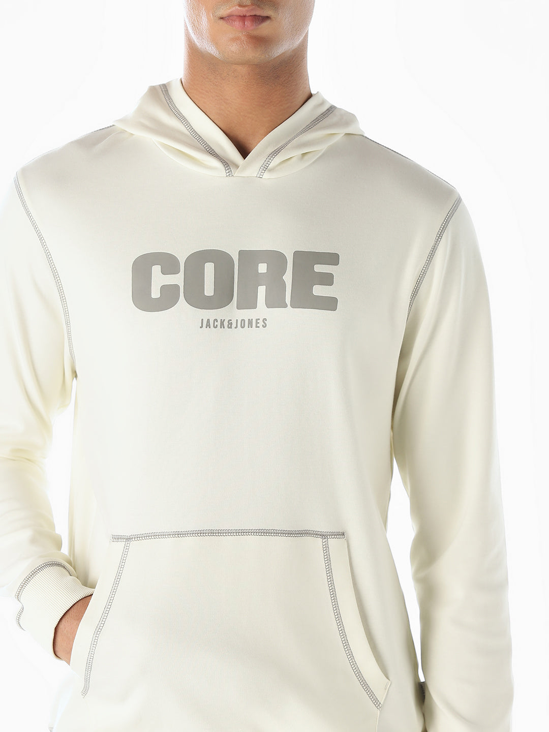 Contrast Stitch Hooded Sweatshirt