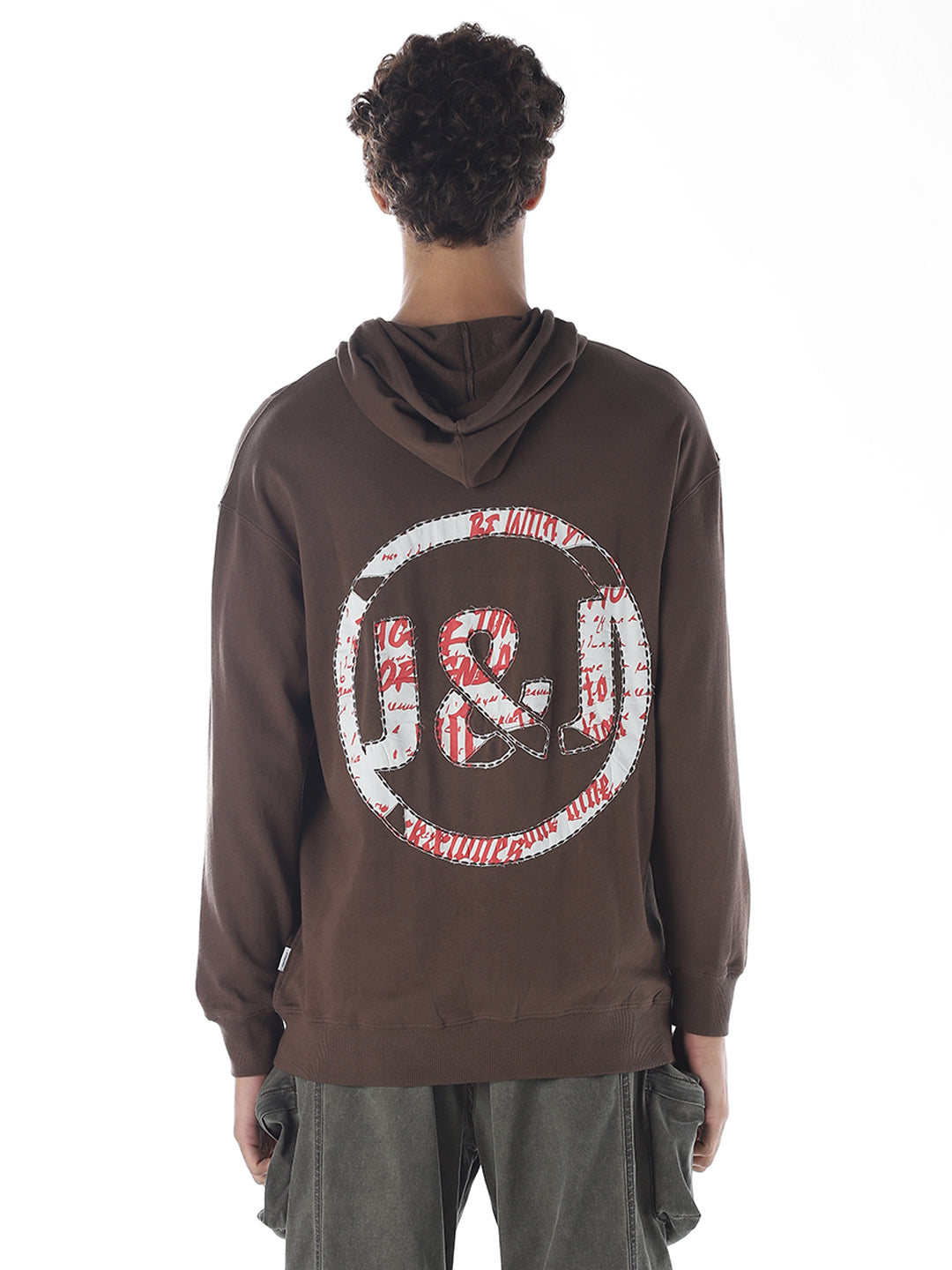 Applique Patchwork Hooded Sweatshirt