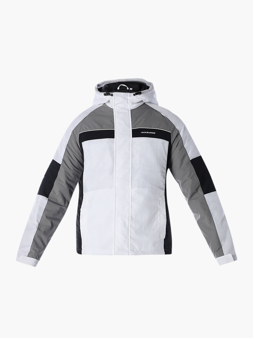 Colourblocked Nylon Hooded Jacket