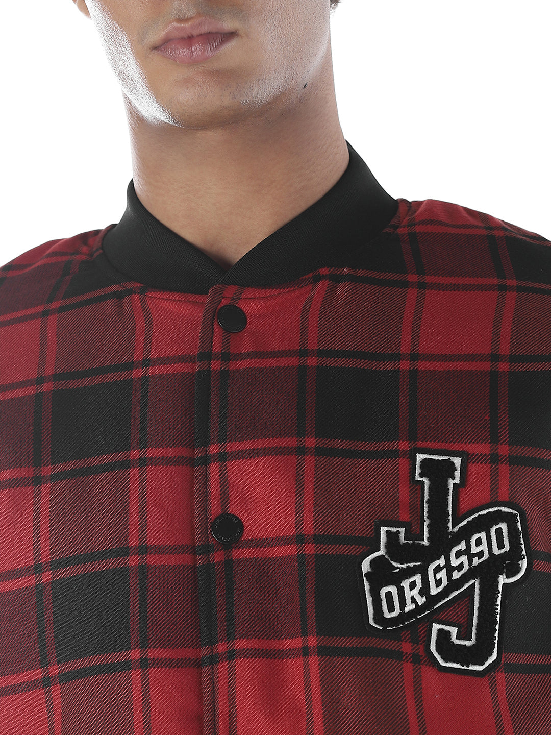 Red Check Bomber Jacket