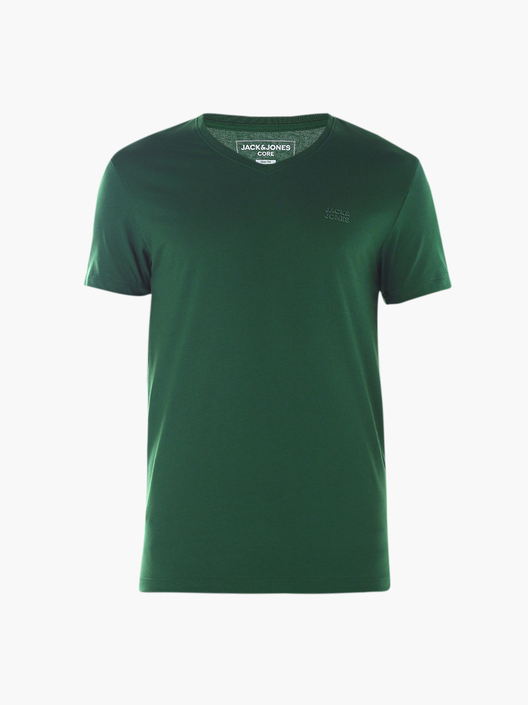 Cotton V-Neck T-shirt - Green