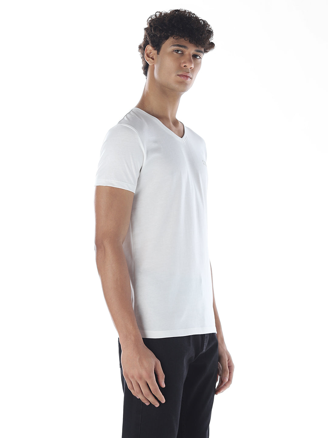 Cotton V-Neck T-shirt - White