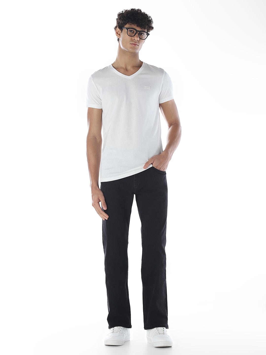 Cotton V-Neck T-shirt - White