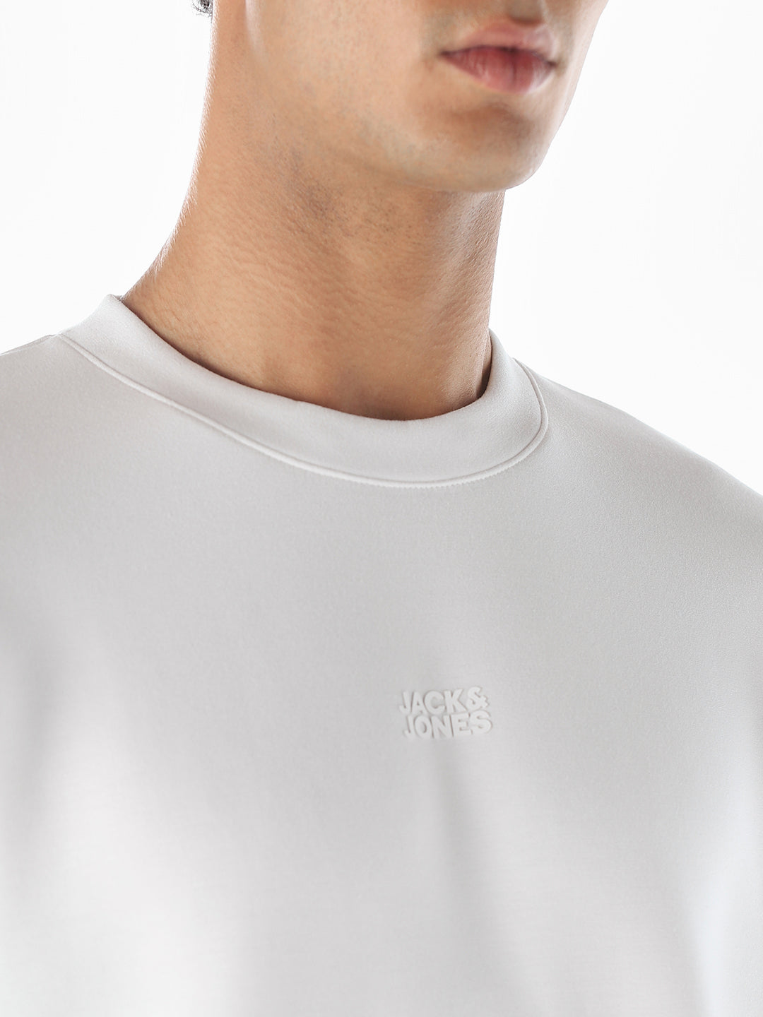 Logo Print Oversized Sweatshirt - White