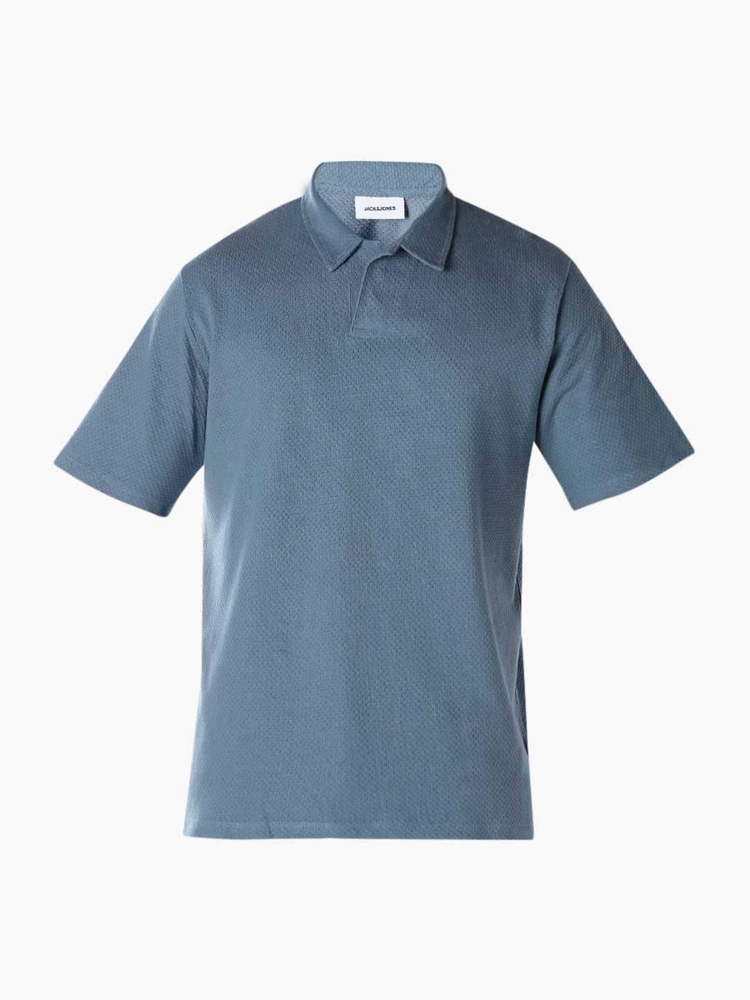 Jacquard Structured Polo - Blue