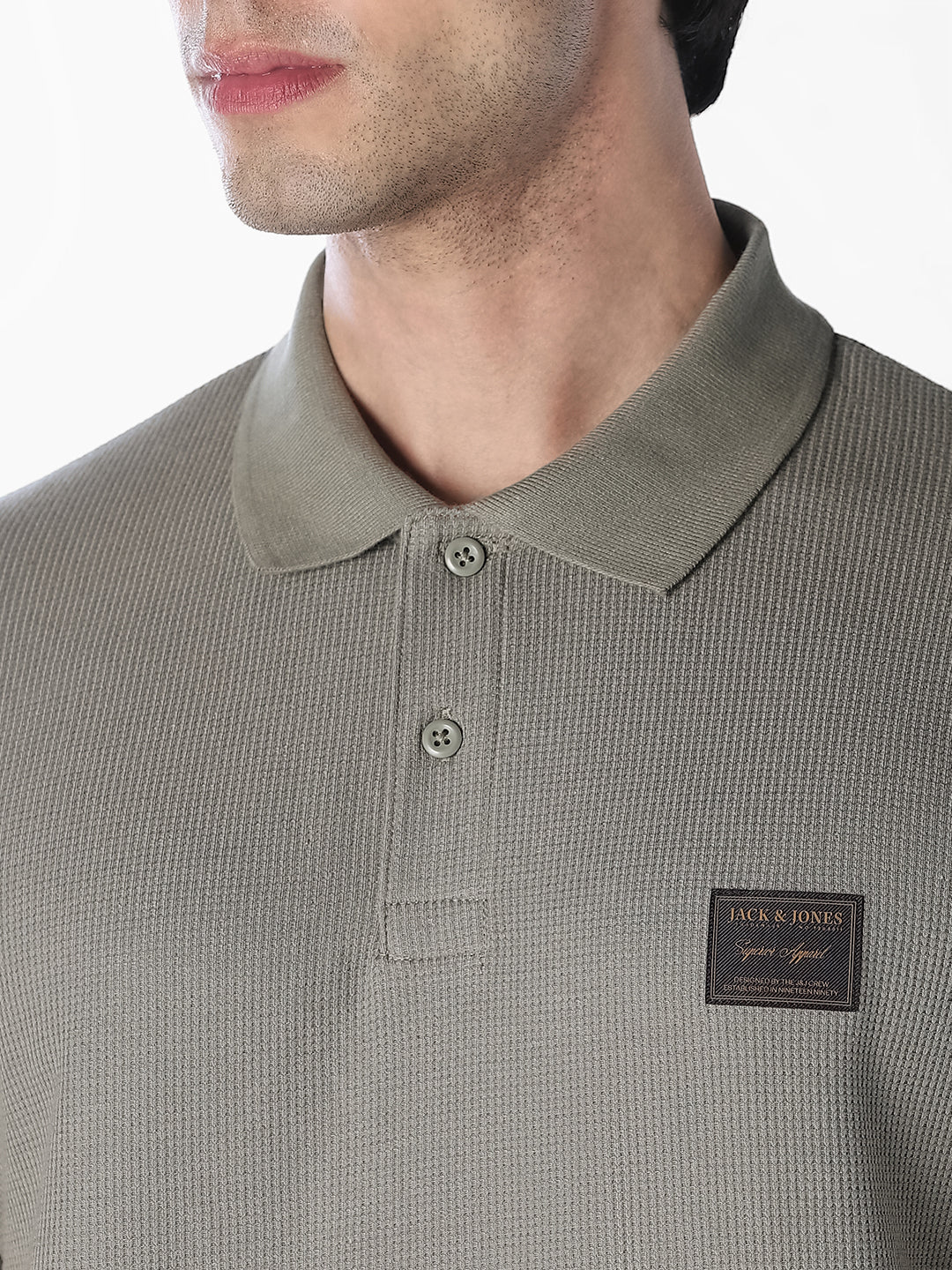 Textured Regular Fit Polo - Green