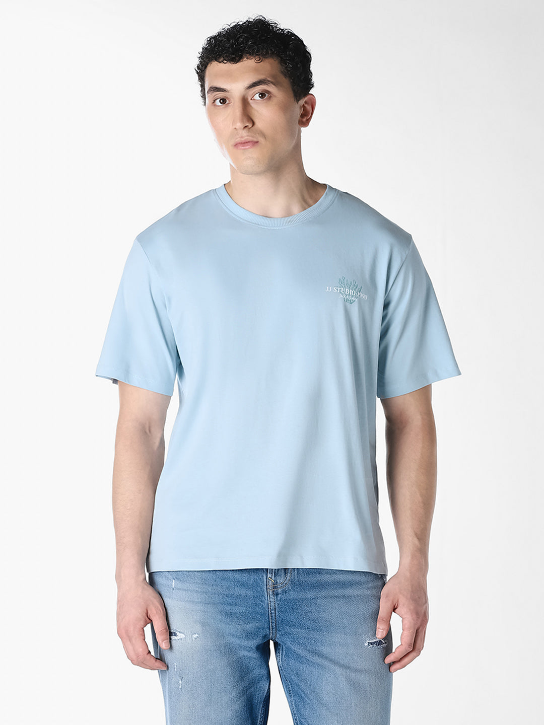 Light Blue Crew Neck T-shirt