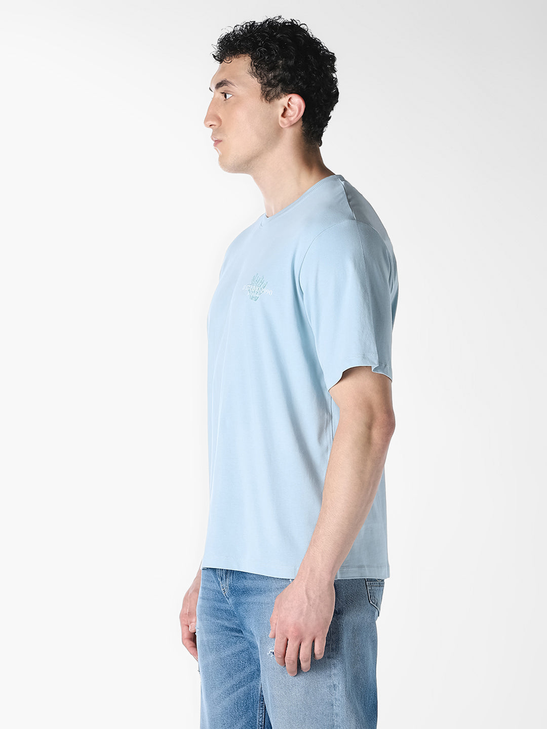 Light Blue Crew Neck T-shirt