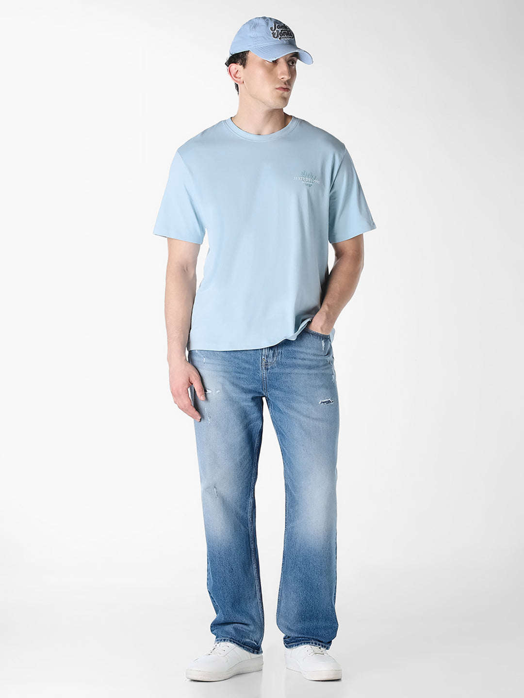 Light Blue Crew Neck T-shirt
