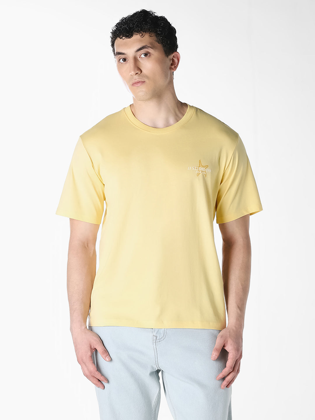 Light Yellow Crew Neck T-shirt