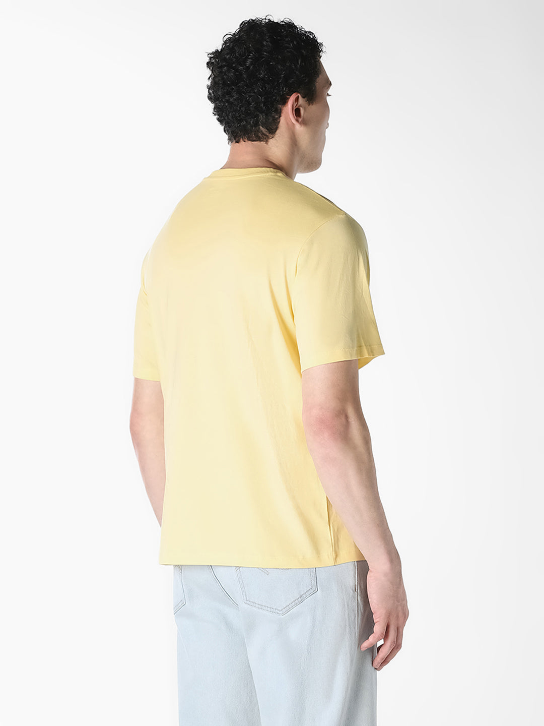 Light Yellow Crew Neck T-shirt