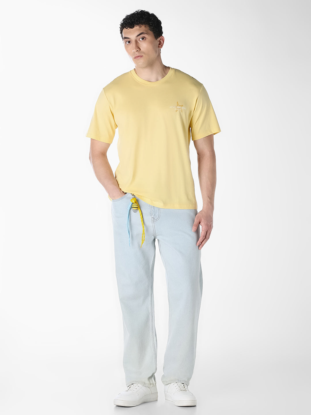 Light Yellow Crew Neck T-shirt