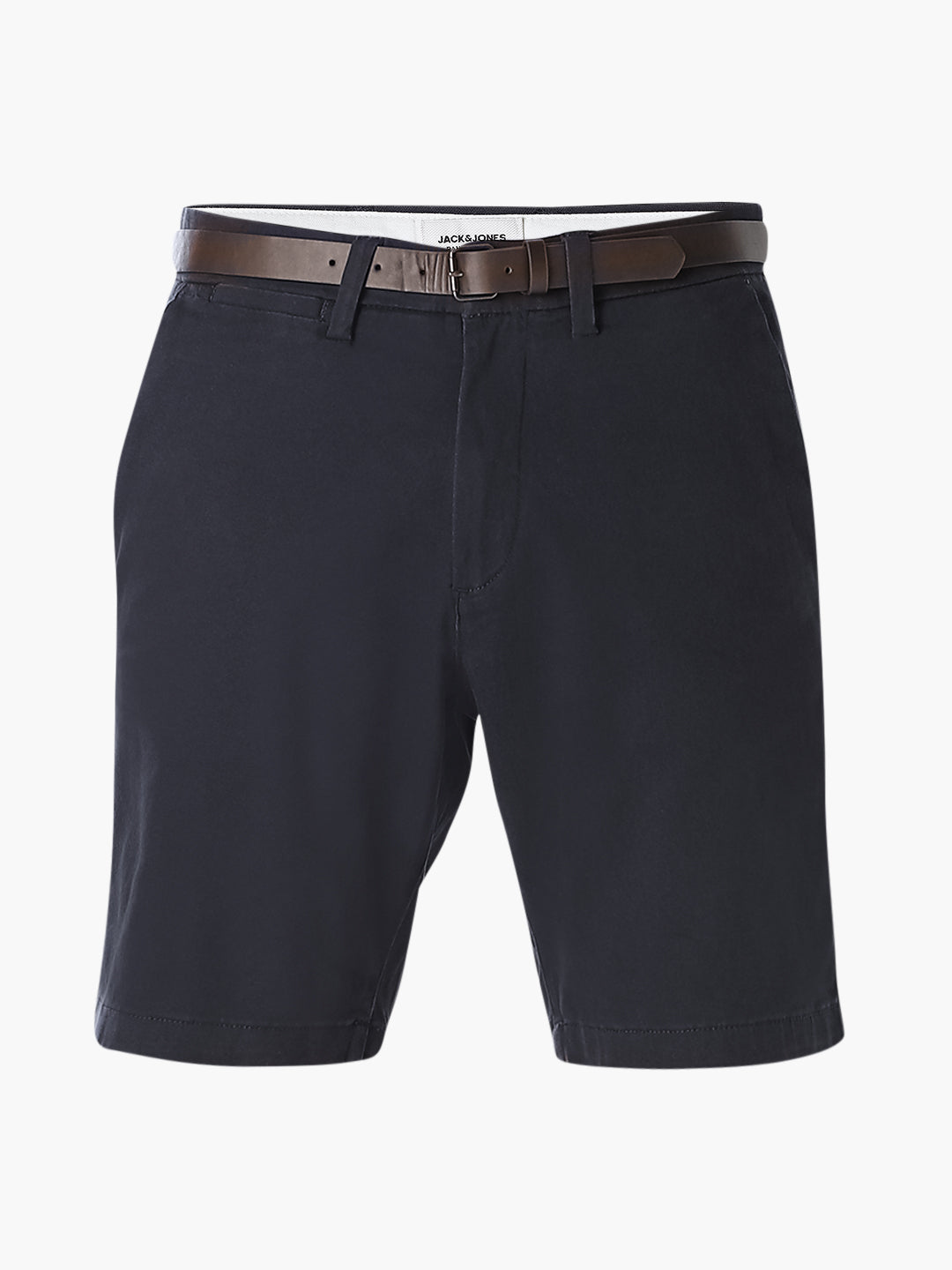 Dark Navy Belted Chino Shorts