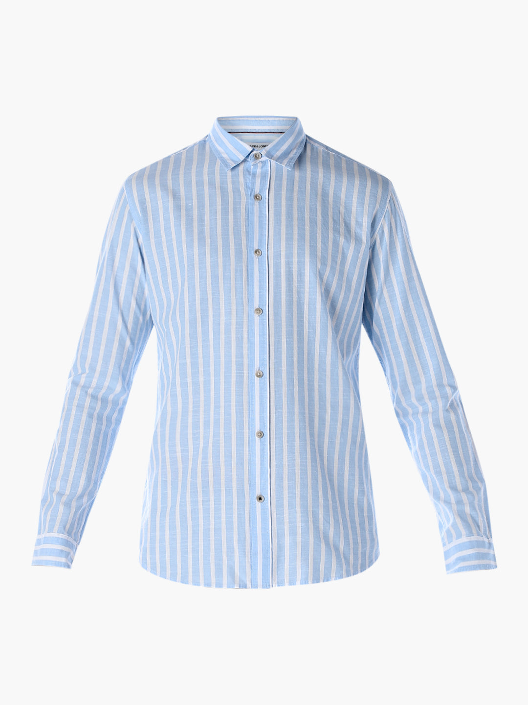 Striped Cotton Slub Shirt - Blue