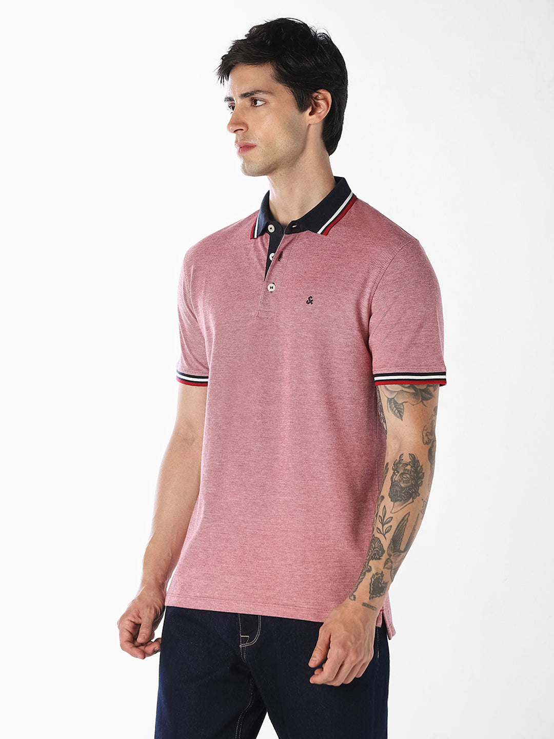 Contrast Tipping Melange polo