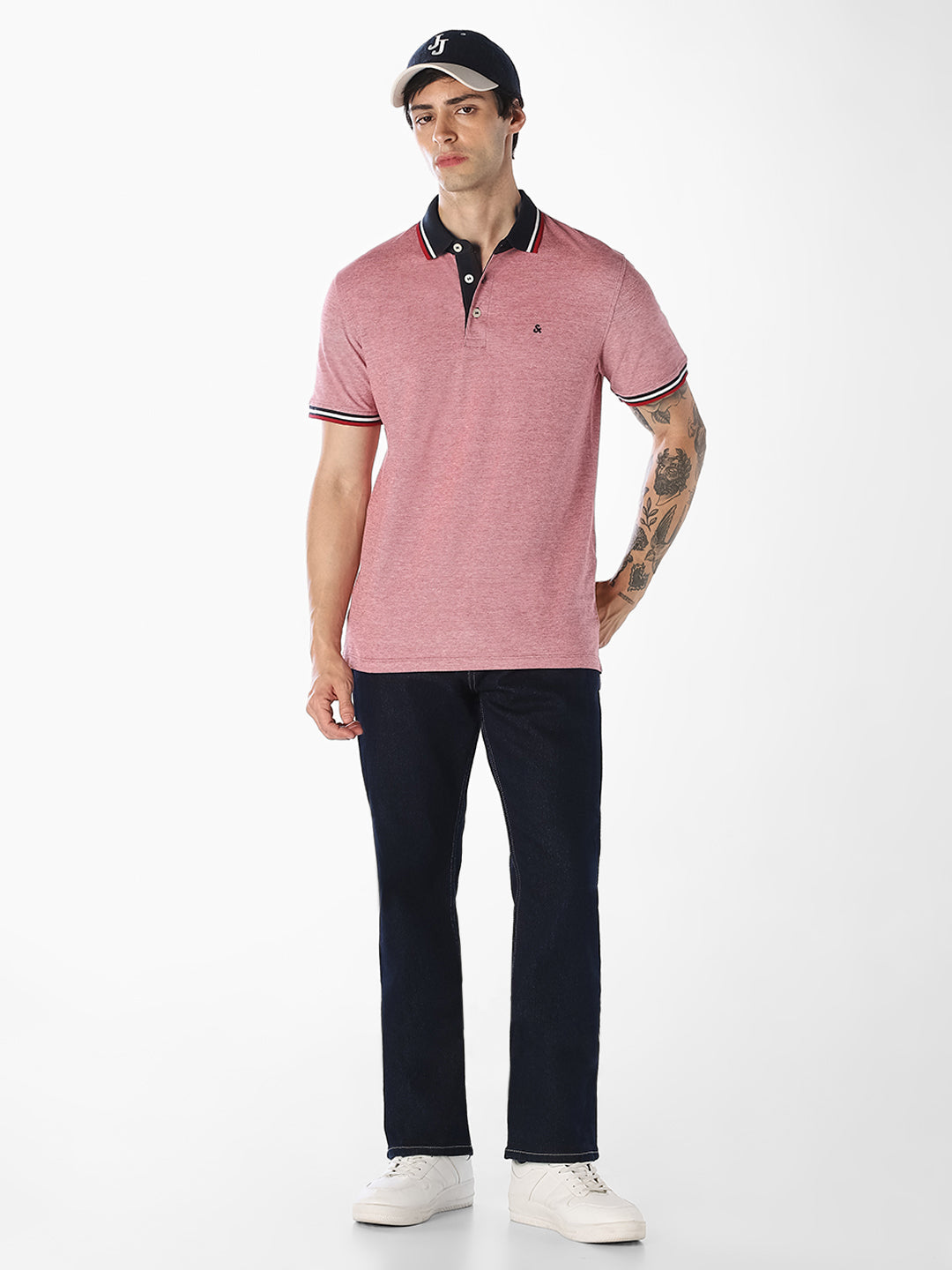 Contrast Tipping Melange polo