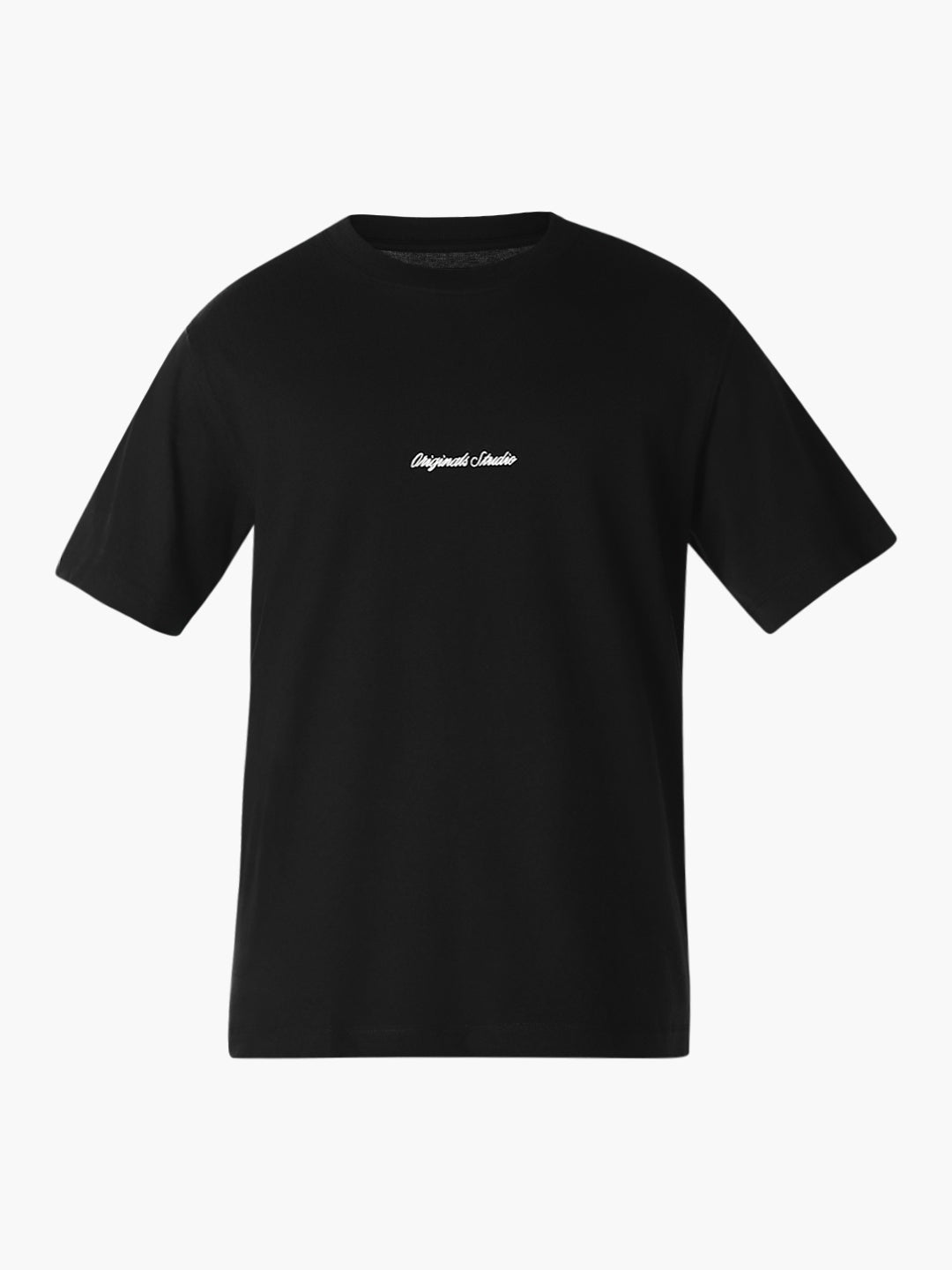 Relaxed Fit Embroidered Logo T-shirt - Black