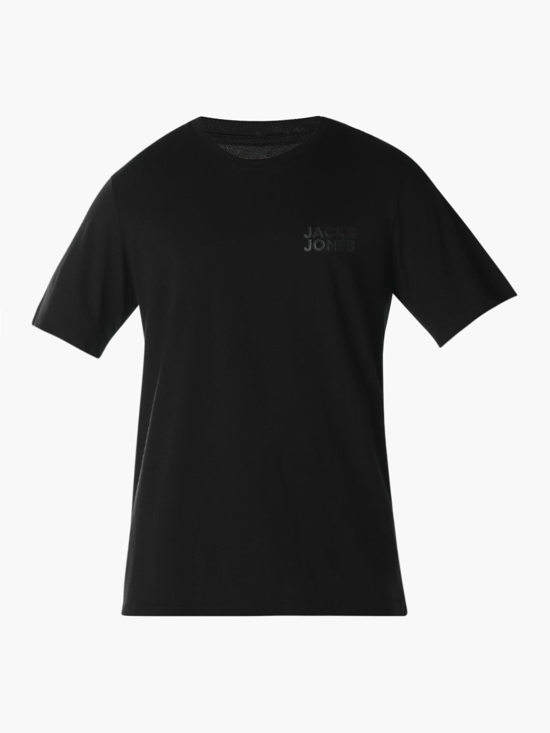 Men's Black Organic Cotton Slim Fit Crew Neck Logo T-Shirt