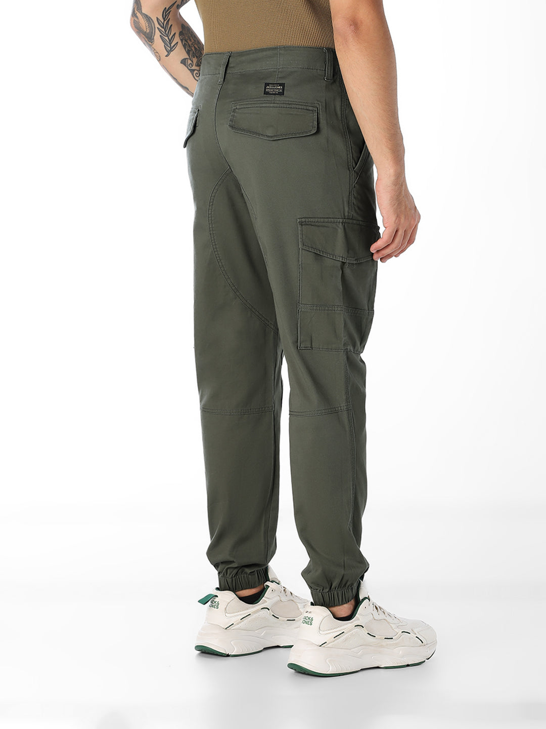 Olive Slim Fit Casual Cargos