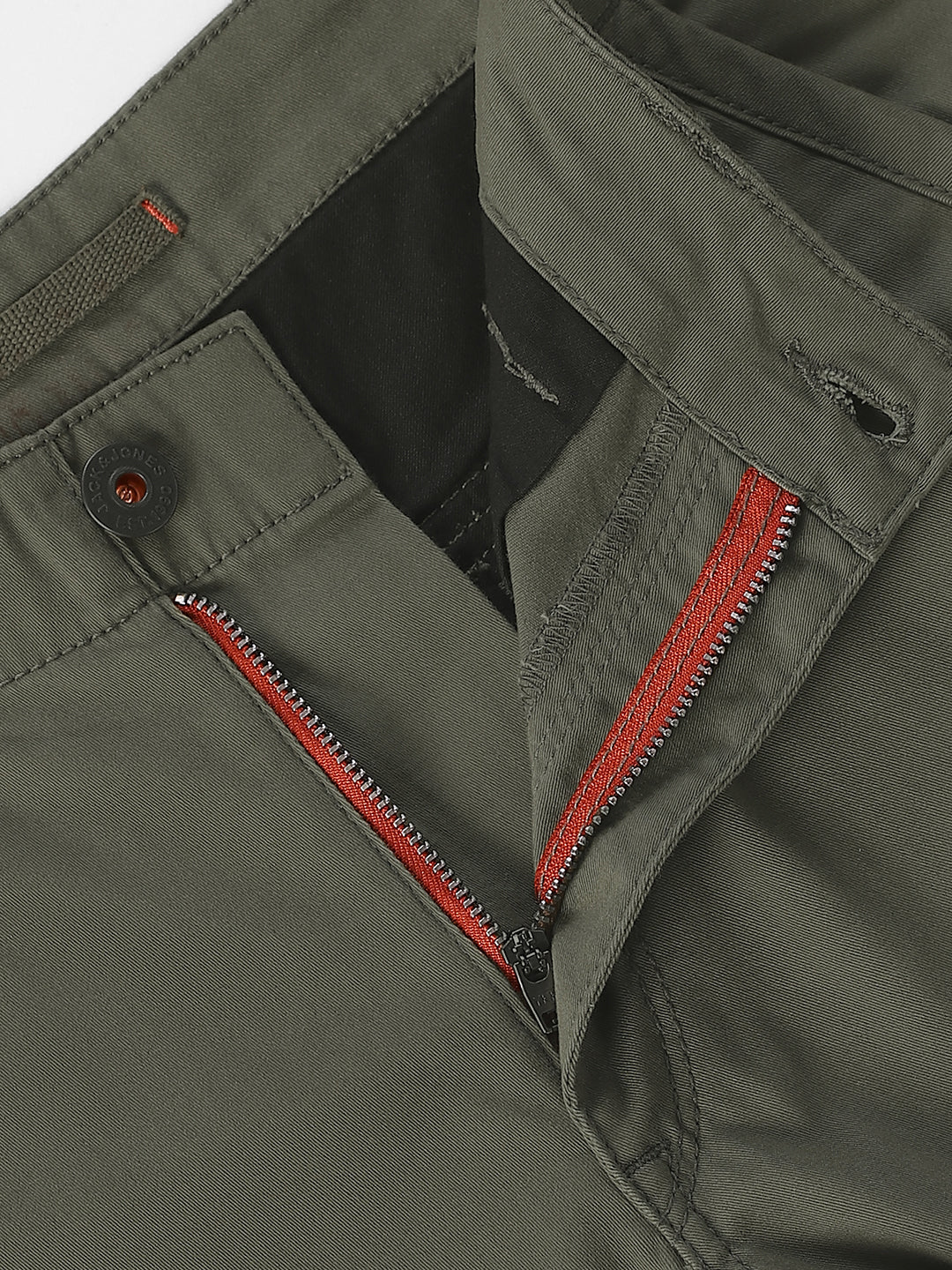 Olive Slim Fit Casual Cargos
