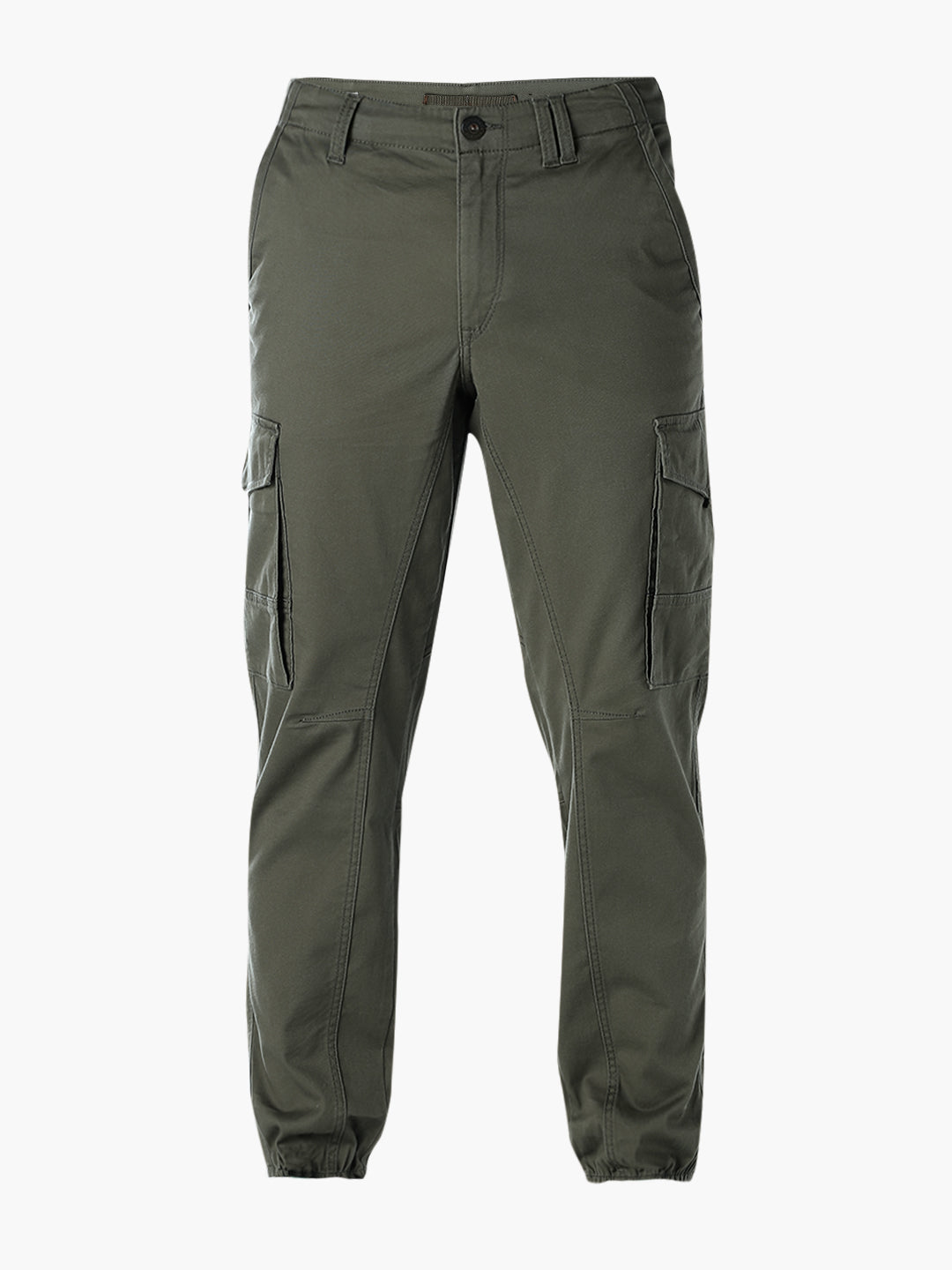 Olive Slim Fit Casual Cargos