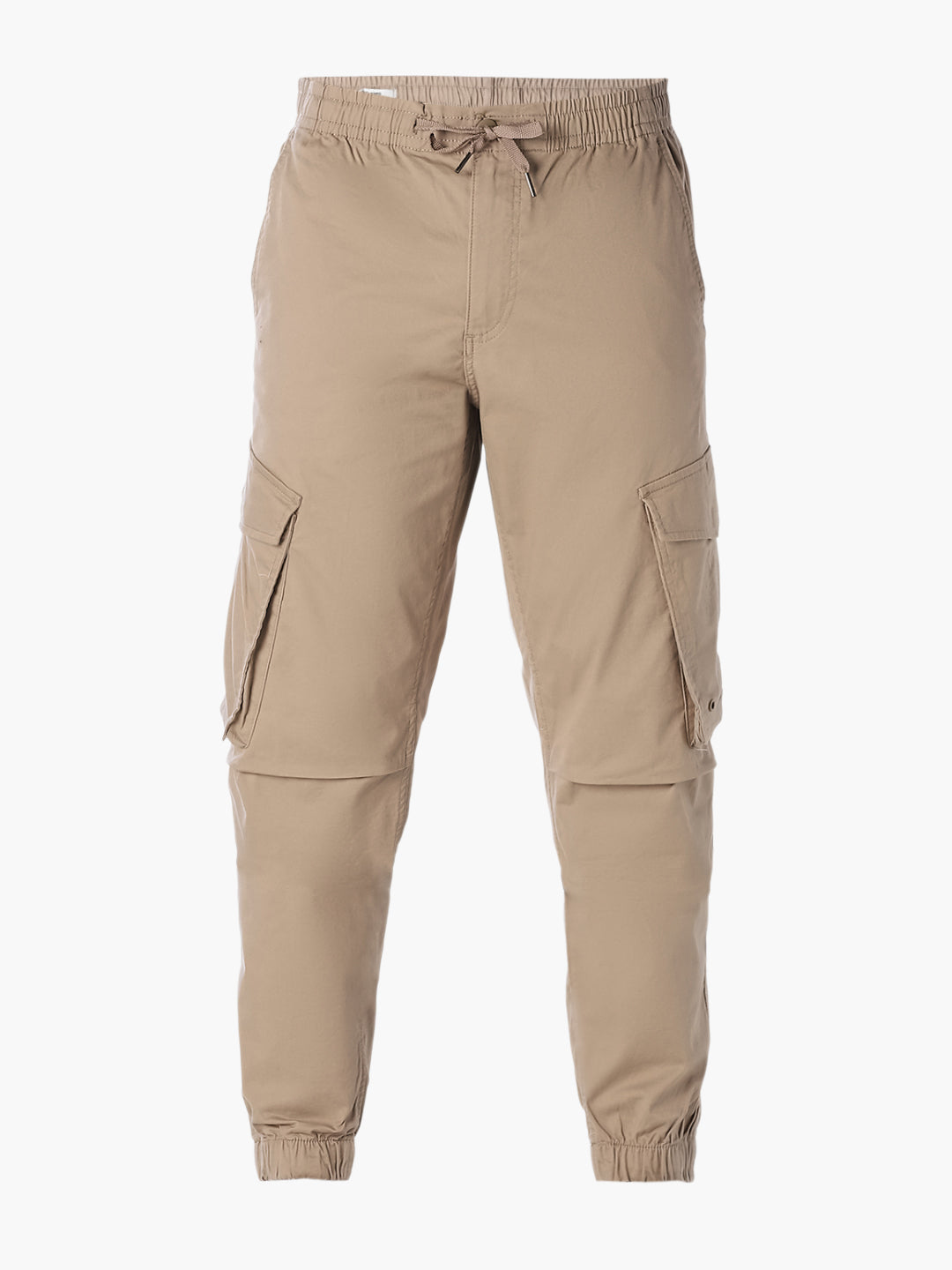 Brown Slim Fit Utility Cargo Joggers