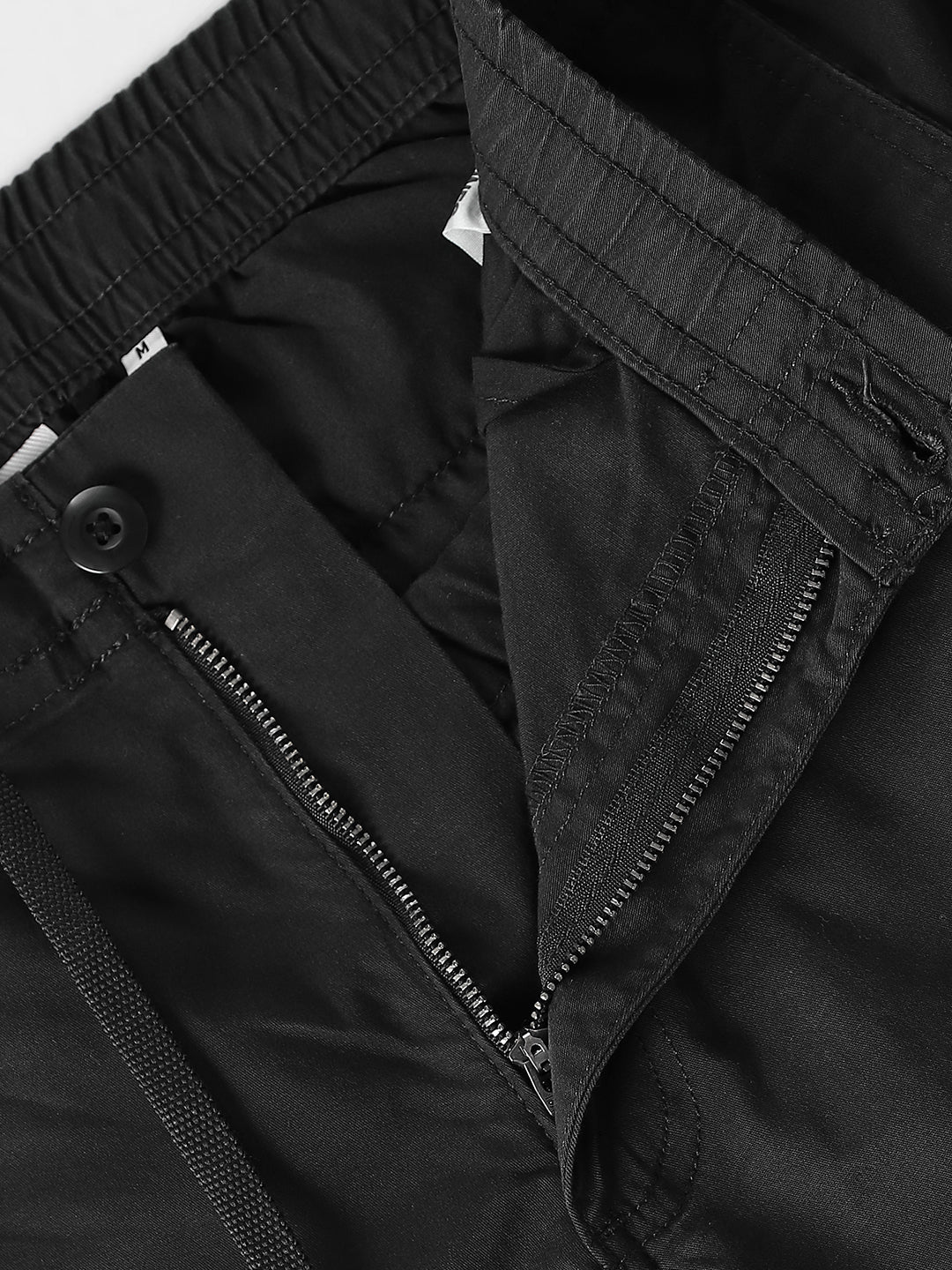Black Slim Fit Utility Cargo Joggers