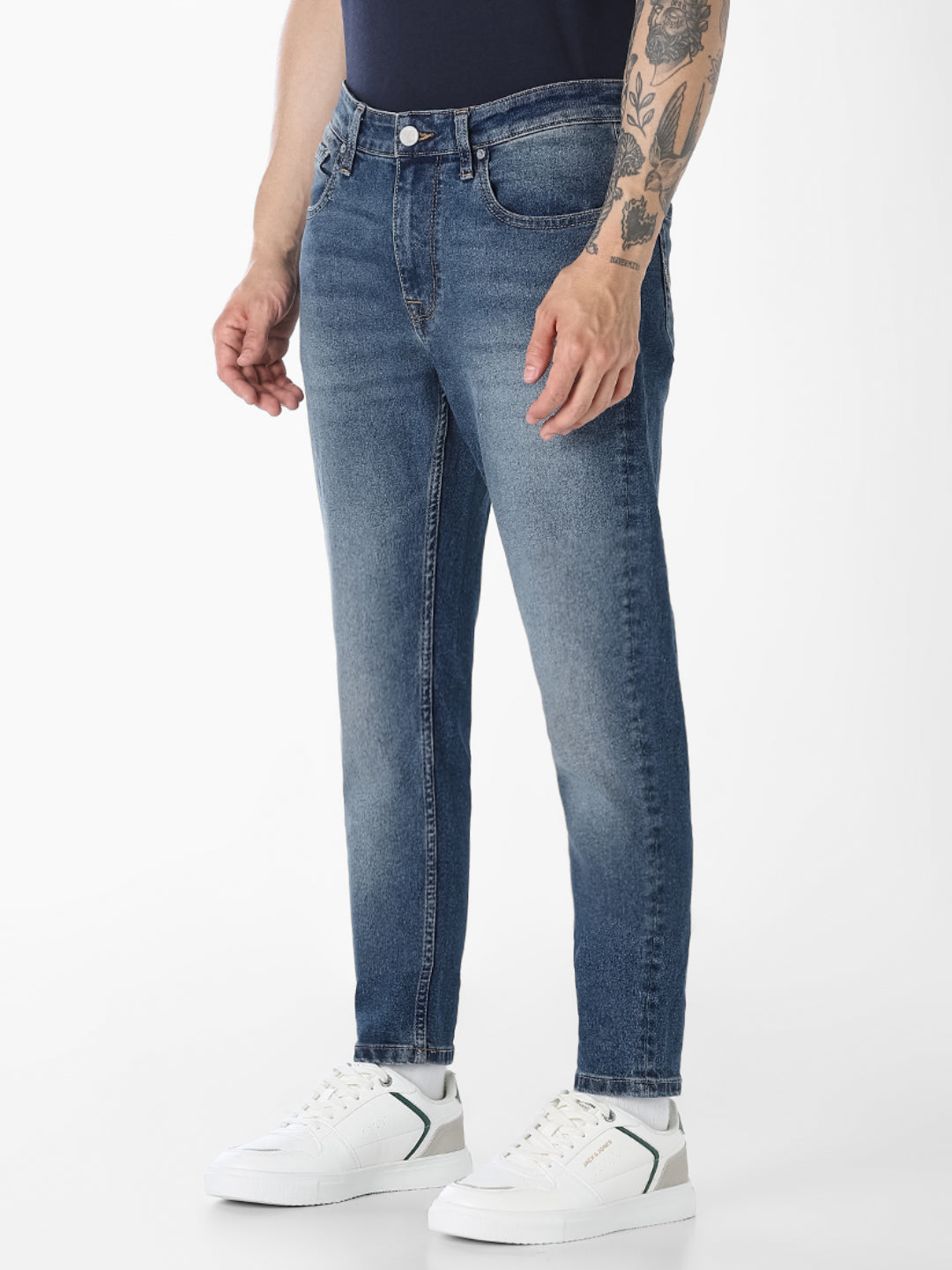 Blue Washed Brak Slim Fit Jeans