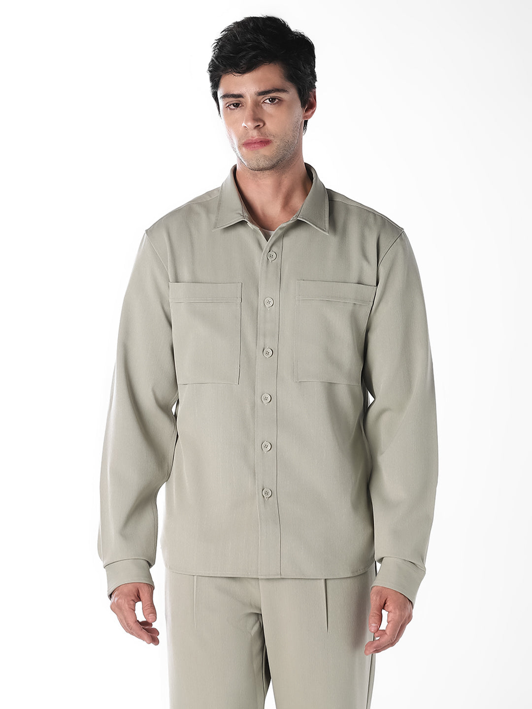 Patch Pocket Oversized Shirt