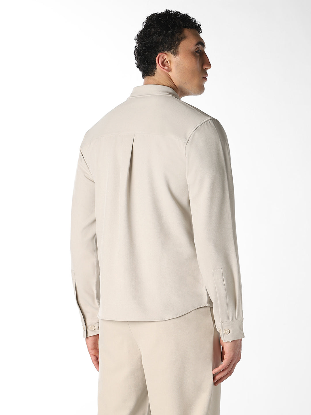 Dual Check Pocket Oversized Shirt