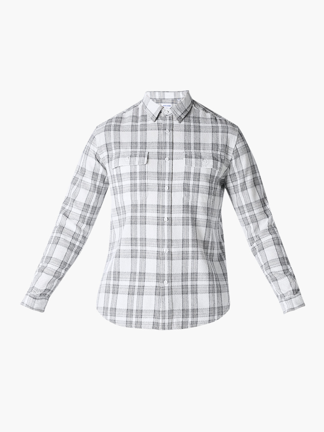 White Check Cotton Shirt