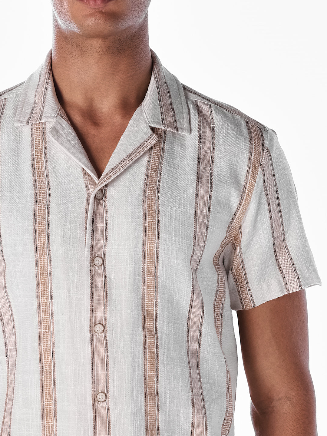 Striped Cotton Comfort Fit Shirt