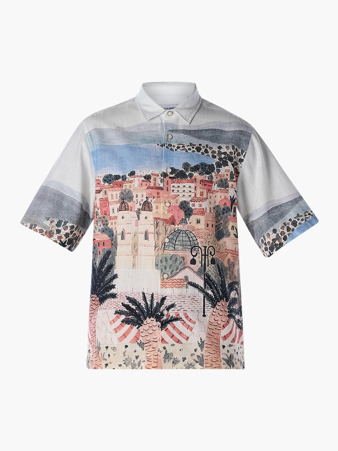 Scenic Print Oversized Shirt