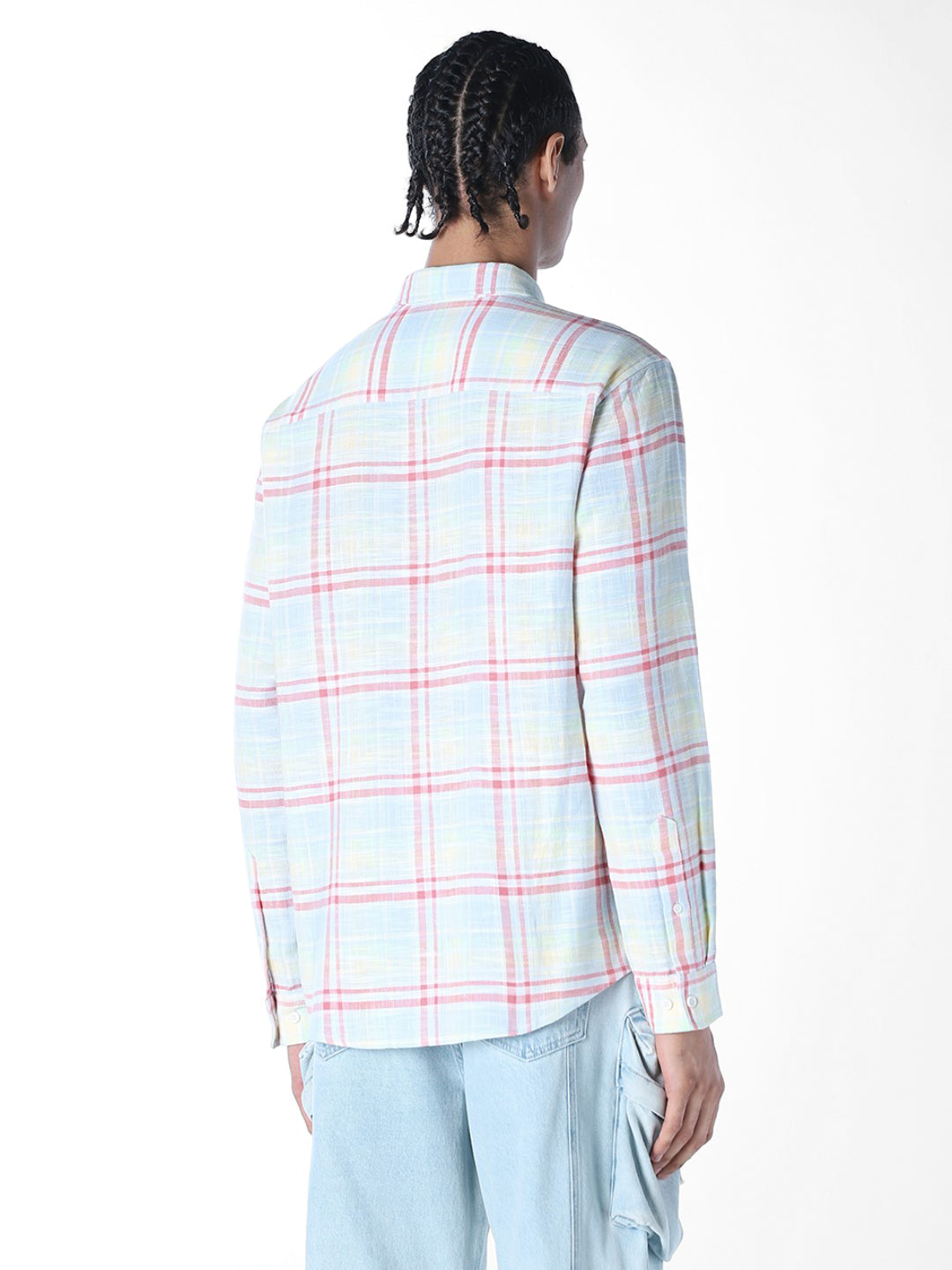 Pastel Green Check Cotton Shirt