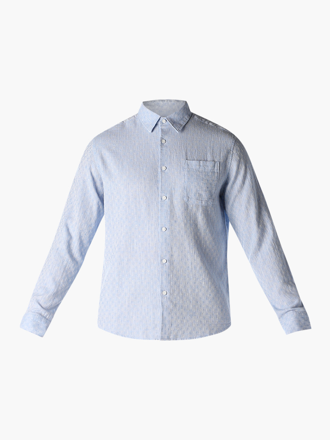 Dobby Cotton Shirt - Light Blue