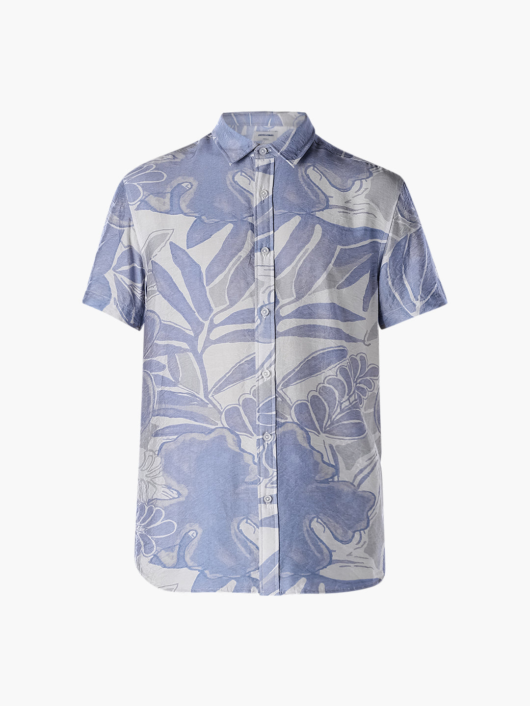 Blue Floral Comfort Fit Shirt