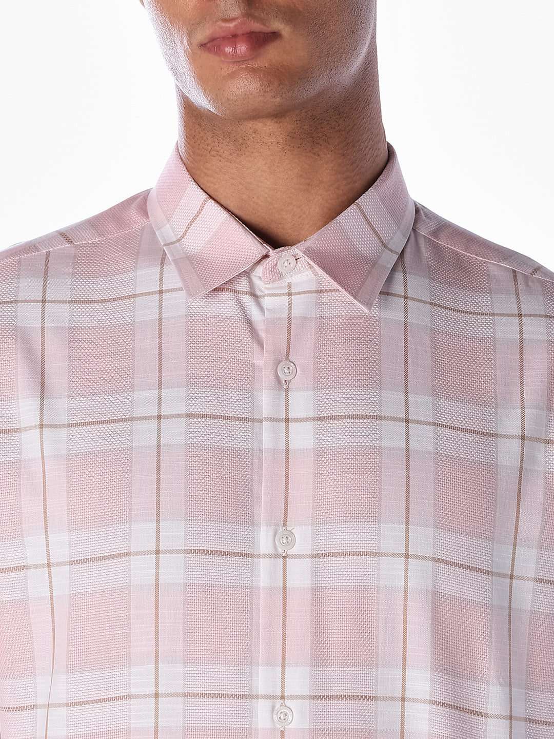 Pink Check Cotton Shirt